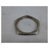 Sterling Silver Art Deco Slip On Torque Bracelet