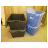 5pc Large Storage Totes w/ Lids - FMVFD