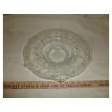 Indiana Glass 'Wild Rose' Footed Glass Center Bowl