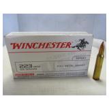 Winchester 223 Rem 55gr FMJ Ammunition 20rds