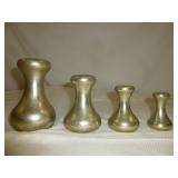 Antique Solid Brass Capstan Bell Weight Set