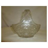 Wheel Cut Lead Crystal 9' Basket Center Bowl