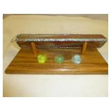 Vintage Stained Glass Marble Kaleidoscope & Stand