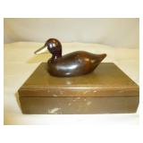Mid Century Wood Duck Playing Card Box & Cards