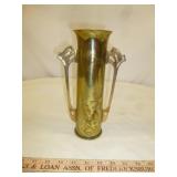 Trench Art Brass Artillery Shell Handled Vase
