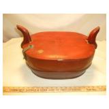 Antique Red Lacquer Chinese Wedding Basket