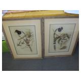 Pair of Vintage Original Framed Watercolor Art