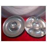 Wilton & Mikasa Pewter Chip & Dip Serving Trays