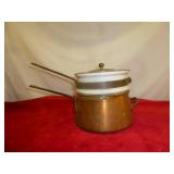 Copper & Porcelain Bain-Marie Double Boiler
