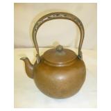 Antique Japanese Hammered Copper Kettle
