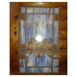 Large Leaded Stained Glass Sun Catcher Panel