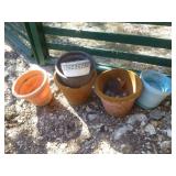 4pc Molded Planter Pots