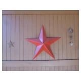 3pc - Metal & Cast Iron Lone Stars & Wall Sconce