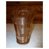 Hazel Atlas Depression Glass Basket Weave Vase