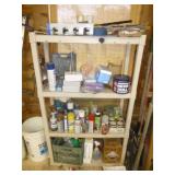 Molded Shop Storage Shelf with Contents