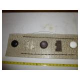 Vintage Door Hardware Wood Coat Rack Wall Hang