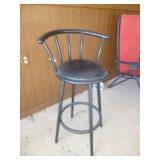 Swivel Steel Frame Padded Bar Stool