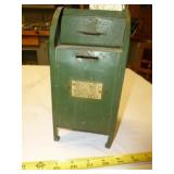 All American Vintage Steel Mailbox Coin Bank