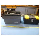 2pc Tool Boxes with Hand Tools & Hardware