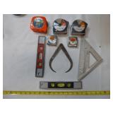 Tape Measures, Levels, Calipers, Etc.