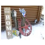 Yard Art & Patio Decor - Metal Texas / Wood Sign