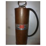 Vintage Brass Hand Pump Fire Extinguisher