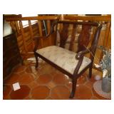 Antique Chippendale Mahogany Settee Love Seat
