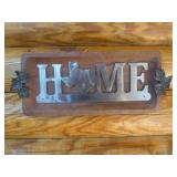 HOME - Wood & Cut Metal Texas Wall Plaque