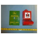 2pc Metal - JD Switch Cover & IH Match Box Holder