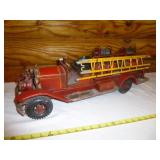 Press Metal Detailed 24" Vintage Fire Truck Model