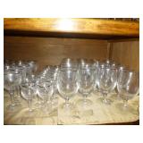Vintage Silver Rim Crystal Stem Ware Set 70+pc