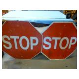 2pc Full Size Metal Street Signs - STOP