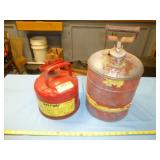 2pc Steel Fuel Safety Cans - 5 Gallon & 2 Gallon