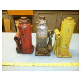 3pc Hydraulic Bottle Jacks 2.5 Ton, 3 Ton, 5 Ton