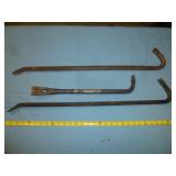 3pc Steel Pry Bars - Crow Bars