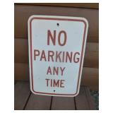 NO PARKING Metal Street Sign