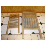 2pc Vintage Wood Wash Boards - Dubl-Handi