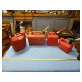 4pc Fuel Cans - 1 Gallon to 5 Gallon Sizes