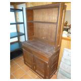 Double Door Wood Upright Pantry Storage Cabinet