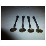 4pc Antique Gorham Sterling Silver Salt Spoons