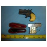 3pc - Pistol Lighter, Cap Gun, Cigarette Holder