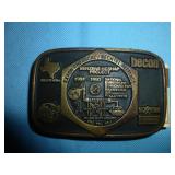 Exxon Baytown Brass Union Workers Belt Buckle