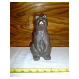 Vintage Heavy Cast Iron Bear Match Stick Holder