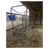Livestock Bunk Feeder with Wire Hay Rack