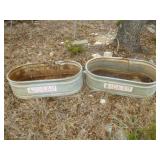 Ideal Oval Galvanized Metal Stock Tank Planters