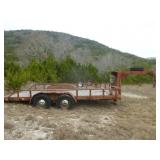 18ft Tandem Axle Flat Bed Gooseneck Trailer