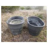 2pc Rubbermaid 100 Gallon Stock Tanks