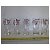 5pc Vintage Texas Aggies Falstaff Beer Glasses