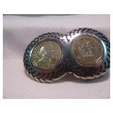 1979 Susan B Anthony Double Coin Belt Buckle