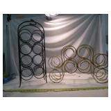 2pc Wrought Metal Bottle Racks - Wine Racks